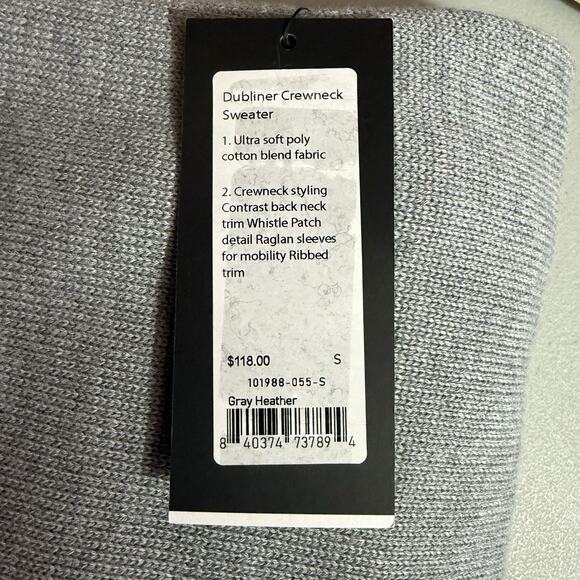 Rhone Mens Dubliner Crewneck Sweater S Gray Heather $118 NWT - Picture 11 of 12